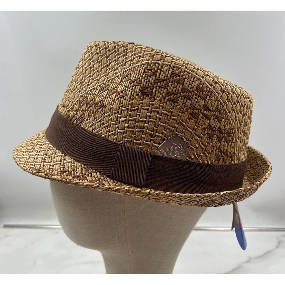 Santana by Carlos Santana Fedora Hat Men's Large Brown Tan Straw NWT